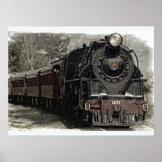 Old Locomotive Steam Motor Poster (Vorne)