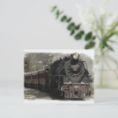 Old Locomotive Steam Motor Postkarte (Stehend Vorderseite)