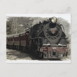 Old Locomotive Steam Motor Postkarte