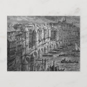 Old London Bridge 1694 Postkarte (Vorderseite)