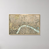 Old London Map 1892 Leinwanddruck (Vorderseite)