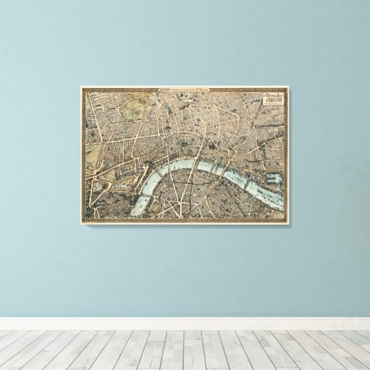 Old London Map 1892 Leinwanddruck (Insitu (Holzboden))