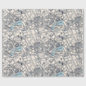 Old London Map of West End Geschenkpapier (Flach)