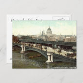 Old London Postcard - Blackfriars Bridge Postkarte (Vorne/Hinten)