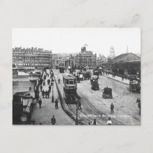 Old London Postcard - Blackfriars Bridge Postkarte