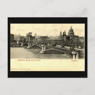 Old London Postcard - Blackfriars Bridge Postkarte