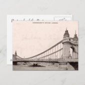 Old London Postcard - Hammersmith Bridge Postkarte (Vorne/Hinten)