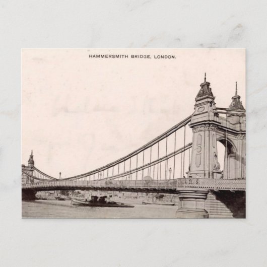 Old London Postcard - Hammersmith Bridge Postkarte (Vorderseite)