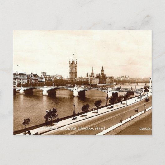 Old London Postcard - Lambeth Bridge Postkarte (Vorderseite)
