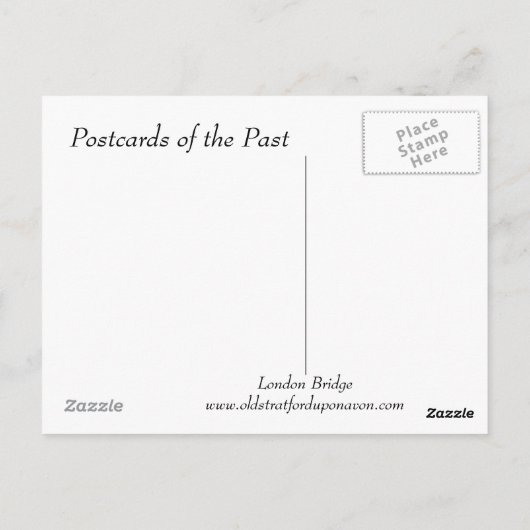 Old London Postcard - London Bridge Postkarte (Rückseite)