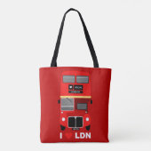 Old London Routemaster Double Decker Bus Tasche (Rückseite)