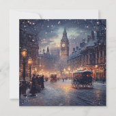 Old London Weihnachten mit Snowy Streets (Vorderseite)