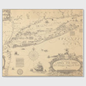 Old Long Island NY Map (1925)  Geschenkpapier (Flach)