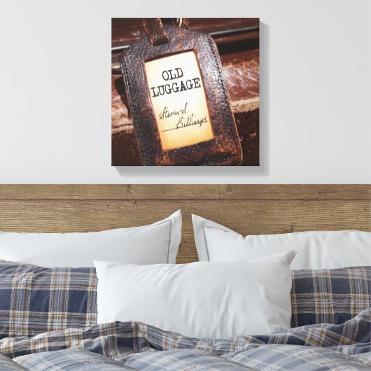 "Old Luggage" Leinwand Wrap Poster (Insitu (Schlafzimmer))