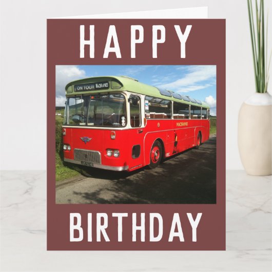 Old MacBraynes Bus auf der Insel Bute in Schottlan Karte (Vorderseite)