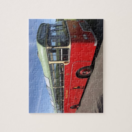 Old Macbraynes Bus auf der Insel Bute Puzzle (Vertikal)