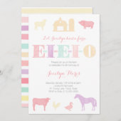 Old MacDonald Birthday Party Einladungen, EIO Einladung (Vorne/Hinten)
