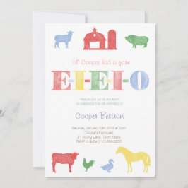 Old MacDonald Birthday, Petting Zoo Party lädt ein Einladung