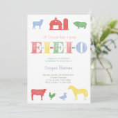 Old MacDonald Birthday, Petting Zoo Party lädt ein Einladung (Stehend Vorderseite)