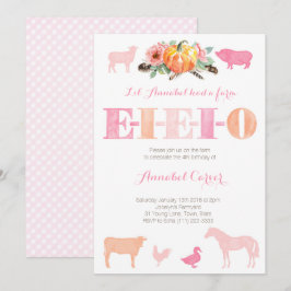 Old MacDonald EIEIO Farm Birthday Party Einladung