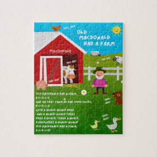 Old MacDonald Kinderreim-Puzzle Puzzle