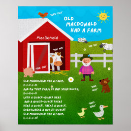Old MacDonald Nursery Rhyme Classroom Poster