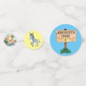 Old MacDonald's Farm 🐔 Niedliche Familie Barnyard Konfetti (Vorderseiten)