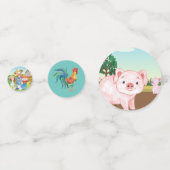 Old MacDonald's Farm 🐔 Niedliche Familie Barnyard Konfetti (Rückseiten)