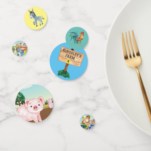 Old MacDonald's Farm 🐔 Niedliche Familie Barnyard Konfetti (Gruppe)