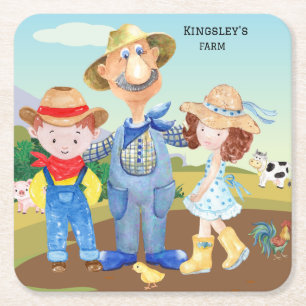 Old MacDonald's Farm Untersetzer 🐔 Niedlichen Fam