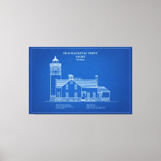 Old Mackinac Point Light - Michigan - AD Leinwanddruck (Vorderseite)