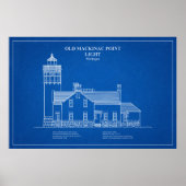 Old Mackinac Point Light - Michigan - AD Poster (Vorne)