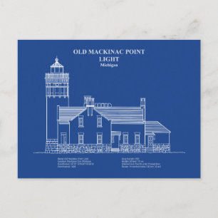 Old Mackinac Point Light - Michigan - AD Postkarte
