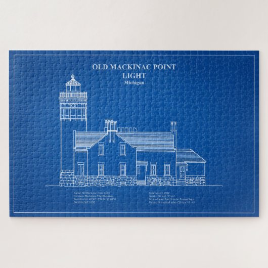 Old Mackinac Point Light - Michigan - AD Puzzle (Horizontal)