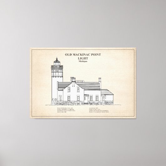 Old Mackinac Point Light - Michigan - SBD Leinwanddruck (Vorderseite)
