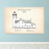 Old Mackinac Point Light - Michigan - SBD Leinwanddruck (Insitu (Holzboden))