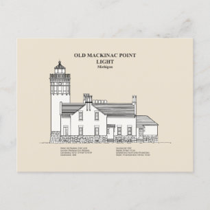 Old Mackinac Point Light - Michigan - SBD Postkarte