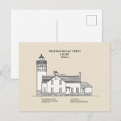 Old Mackinac Point Light - Michigan - SBD Postkarte (Vorne/Hinten)