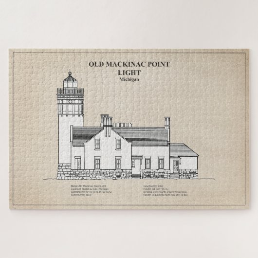 Old Mackinac Point Light - Michigan - SBD Puzzle (Horizontal)