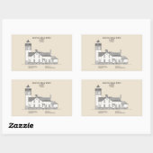 Old Mackinac Point Light - Michigan - SBD Rechteckiger Aufkleber (Blatt)