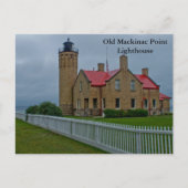 Old Mackinac Point Lighthouse Postkarte (Vorderseite)