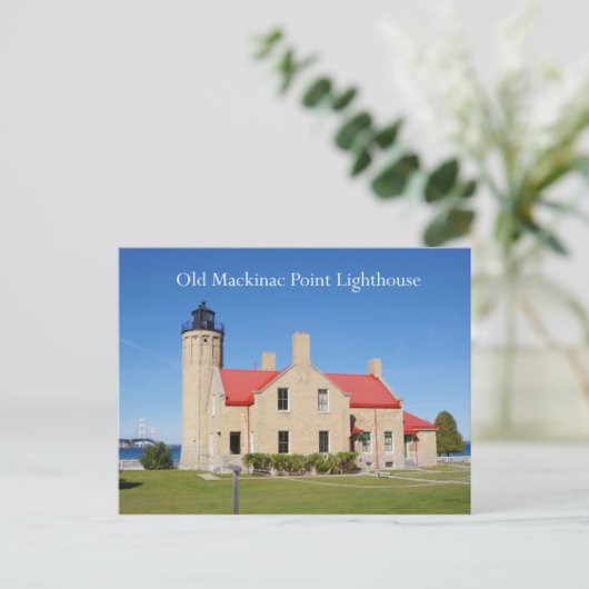 Old Mackinac Point Lighthouse Postkarte (Stehend Vorderseite)