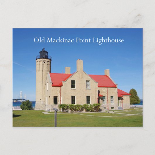 Old Mackinac Point Lighthouse Postkarte (Vorderseite)