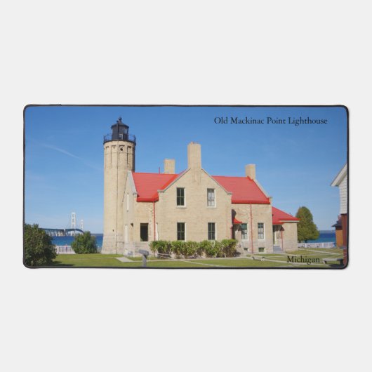 Old Mackinac Point Lighthouse Schreibtischmatte (Vorderseite)