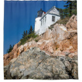 Old Maine Lighthouse // Seashore Rock Duschvorhang (Vorderseite)