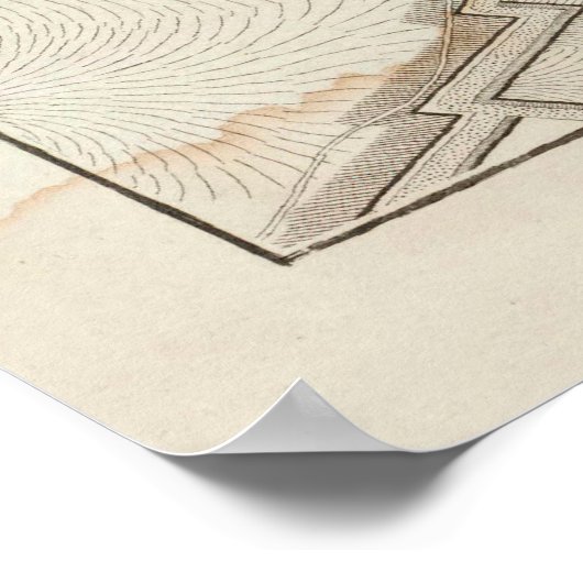 Old Mainz Germany Map (1860) Poster (Ecke)