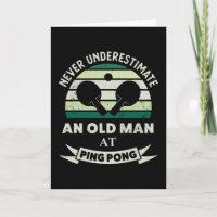 Old Man at Ping Pong Funny Tischtennis Geschenke V