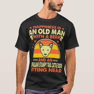 Old Man Beer Australian Stumpy Schwanz Cattle Dog T-Shirt