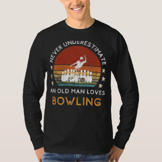 Old Man Bowling Love Tee: Strike with Style! (55 c T-Shirt