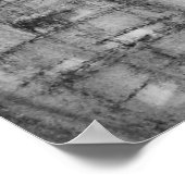 Old Man Charcoal Zeichnend Poster (Ecke)